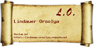 Lindauer Orsolya névjegykártya